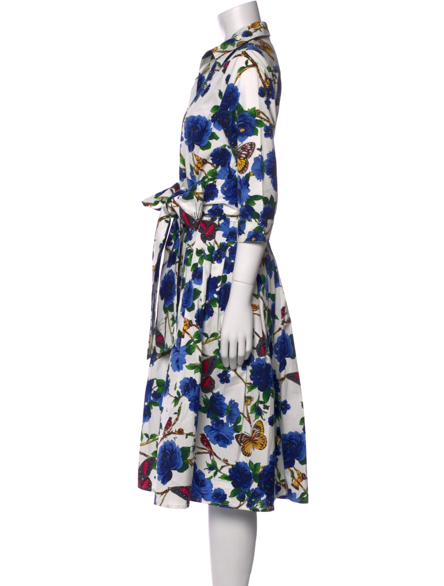 Samantha Sung Floral Print Midi Length Dress