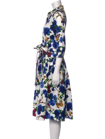 Samantha Sung Floral Print Midi Length Dress