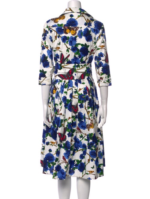 Samantha Sung Floral Print Midi Length Dress