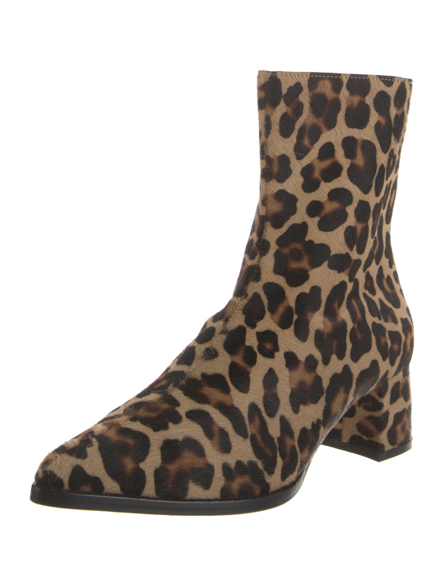 Samantha Sung Leather Animal Print Boots