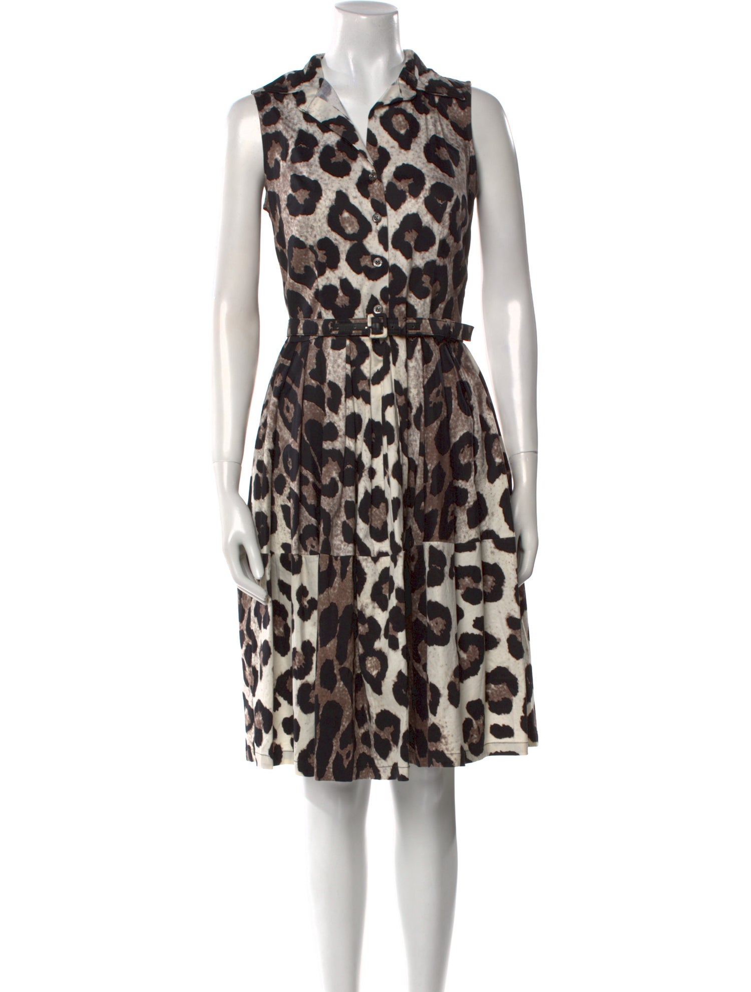 Samantha Sung Animal Print Knee-Length Dress