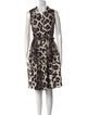 Samantha Sung Animal Print Knee-Length Dress