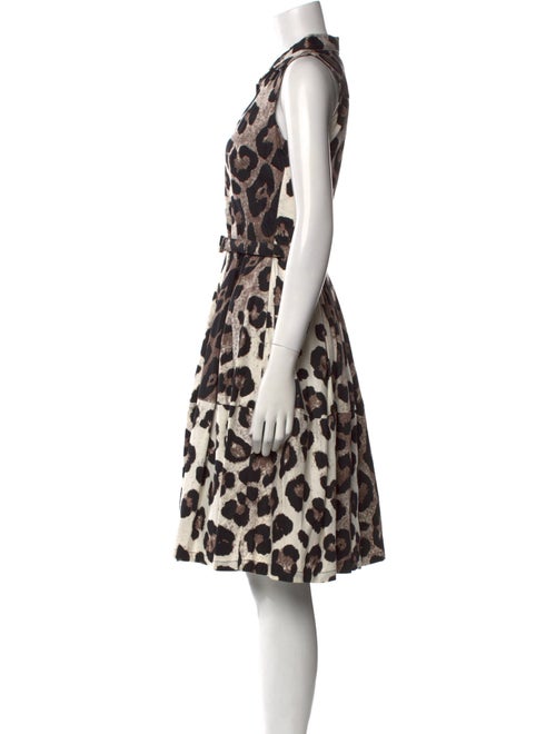 Samantha Sung Animal Print Knee-Length Dress