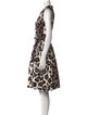 Samantha Sung Animal Print Knee-Length Dress