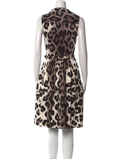 Samantha Sung Animal Print Knee-Length Dress