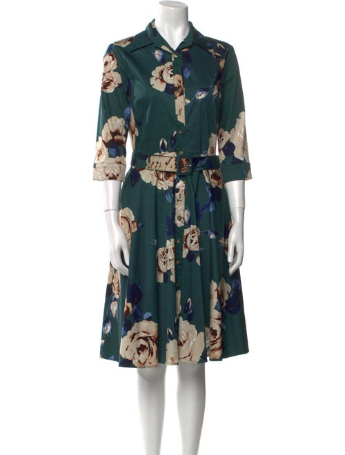 Samantha Sung Floral Print Knee-Length Dress