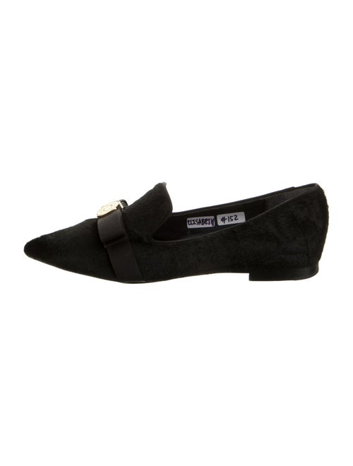 Samantha Sung Ponyhair Bow Accents Loafers