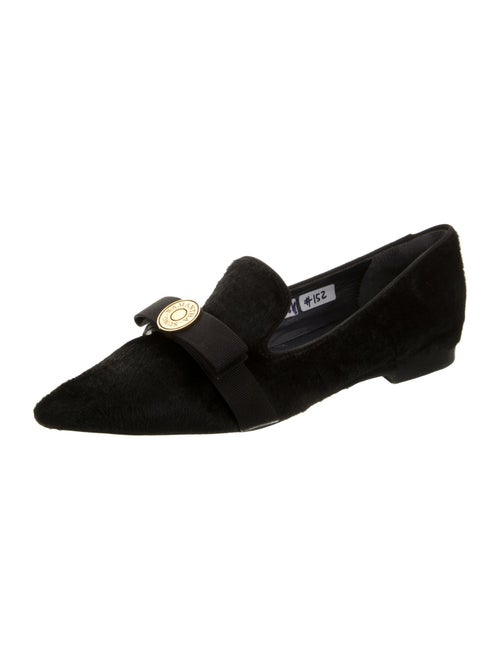 Samantha Sung Ponyhair Bow Accents Loafers