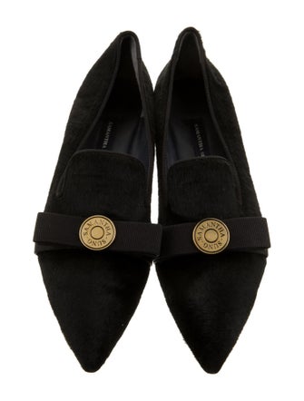 Samantha Sung Ponyhair Bow Accents Loafers