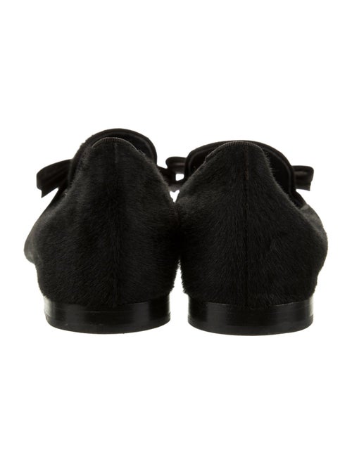Samantha Sung Ponyhair Bow Accents Loafers