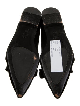 Samantha Sung Ponyhair Bow Accents Loafers