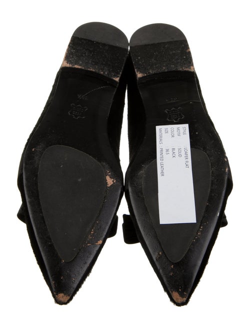 Samantha Sung Ponyhair Bow Accents Loafers