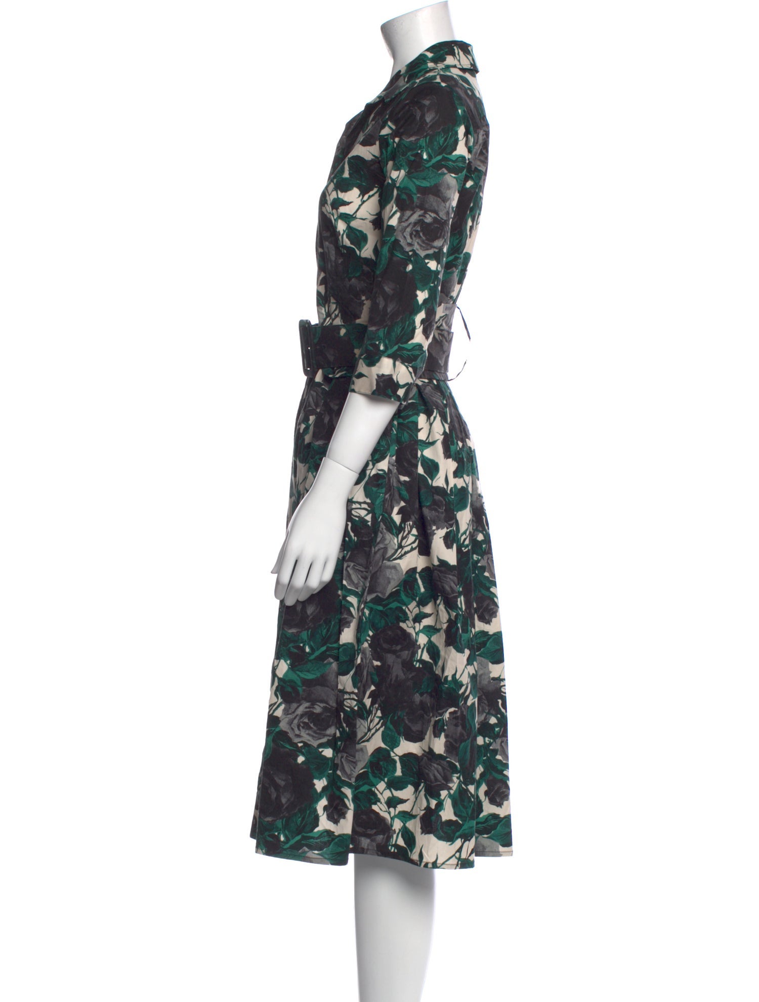 Samantha Sung Floral Print Midi Length Dress