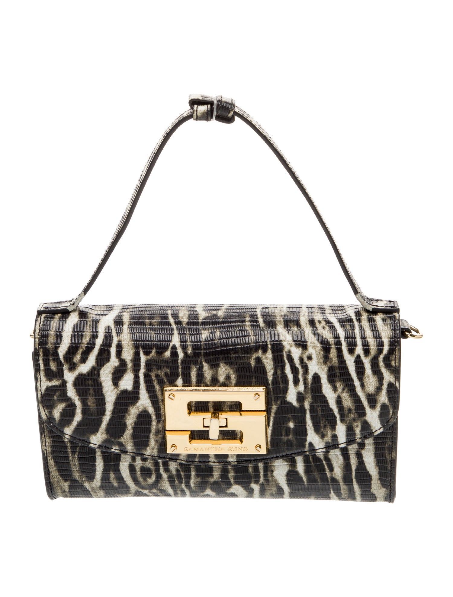 Samantha Sung Leather Top Handle Bag