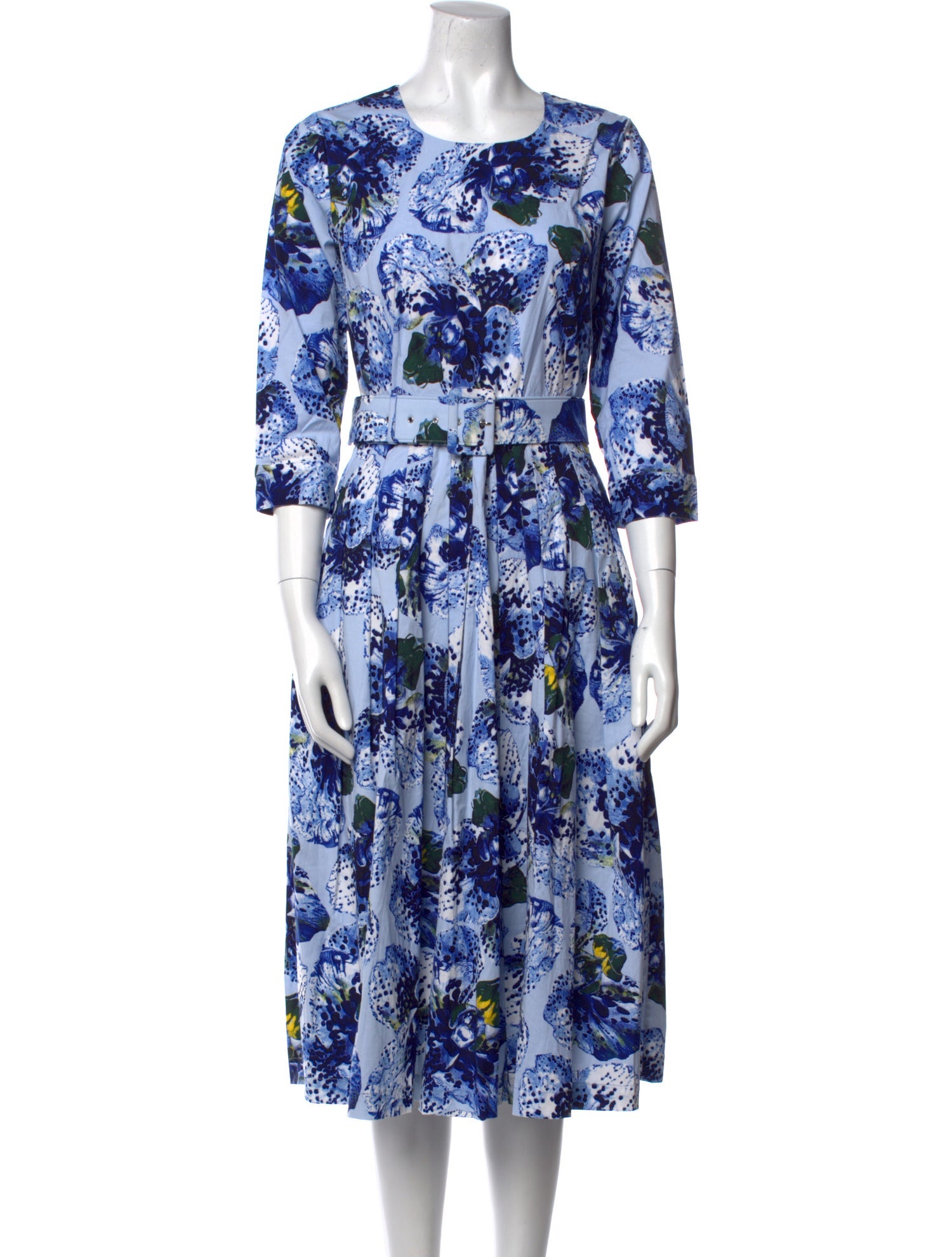 Samantha Sung Printed Midi Length Dress w/ Tags