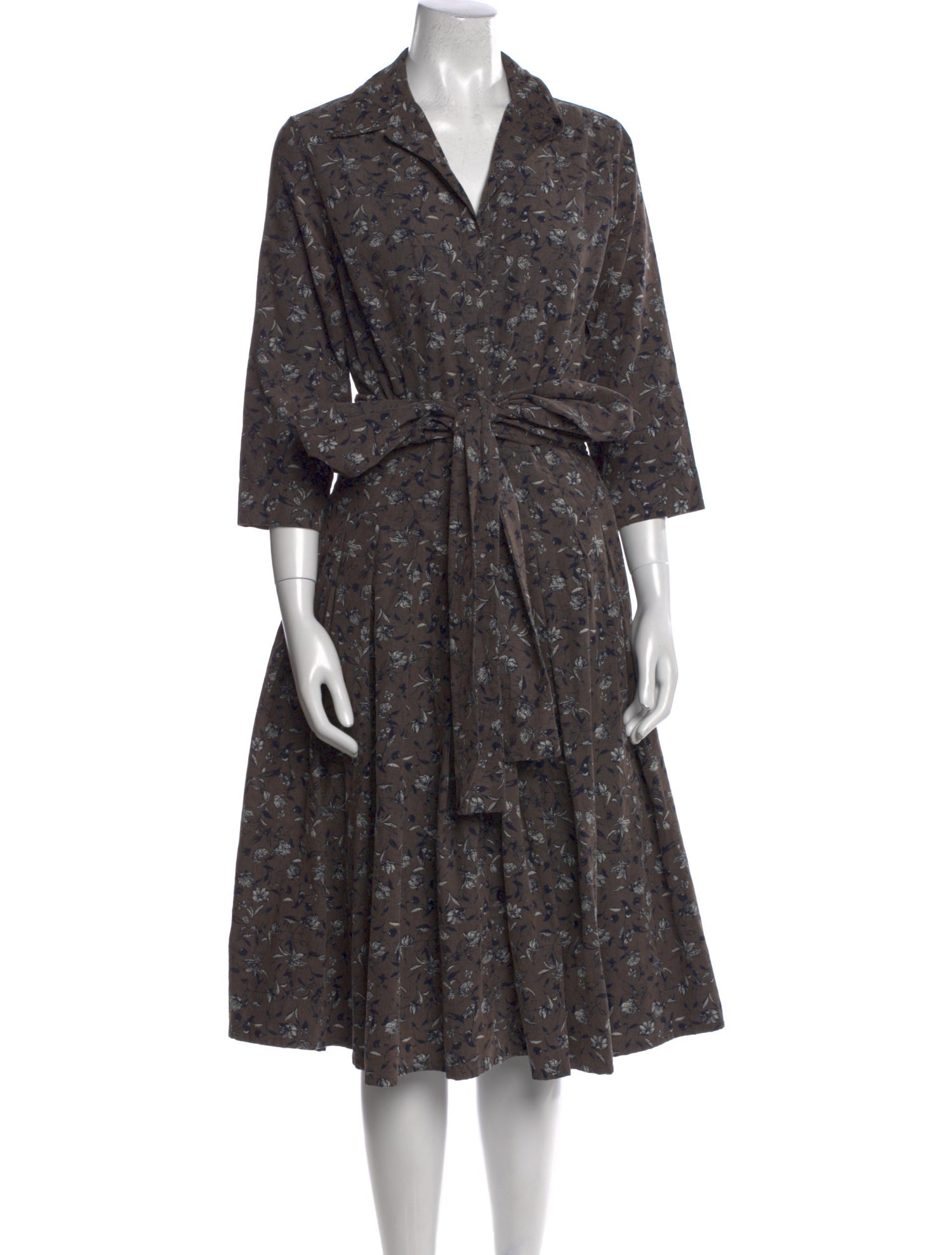 Samantha Sung Floral Print Knee-Length Dress