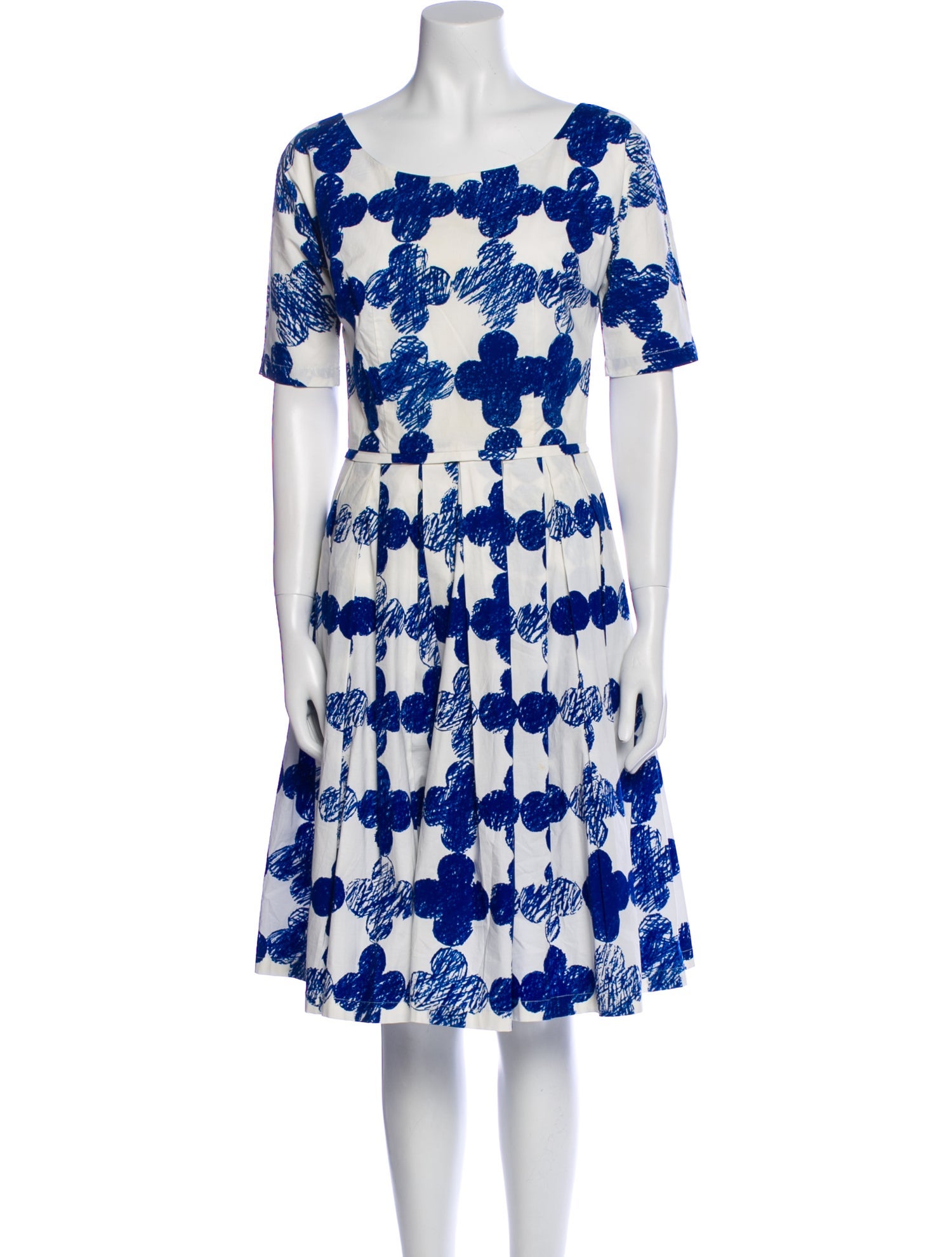 Samantha Sung Floral Print Knee-Length Dress