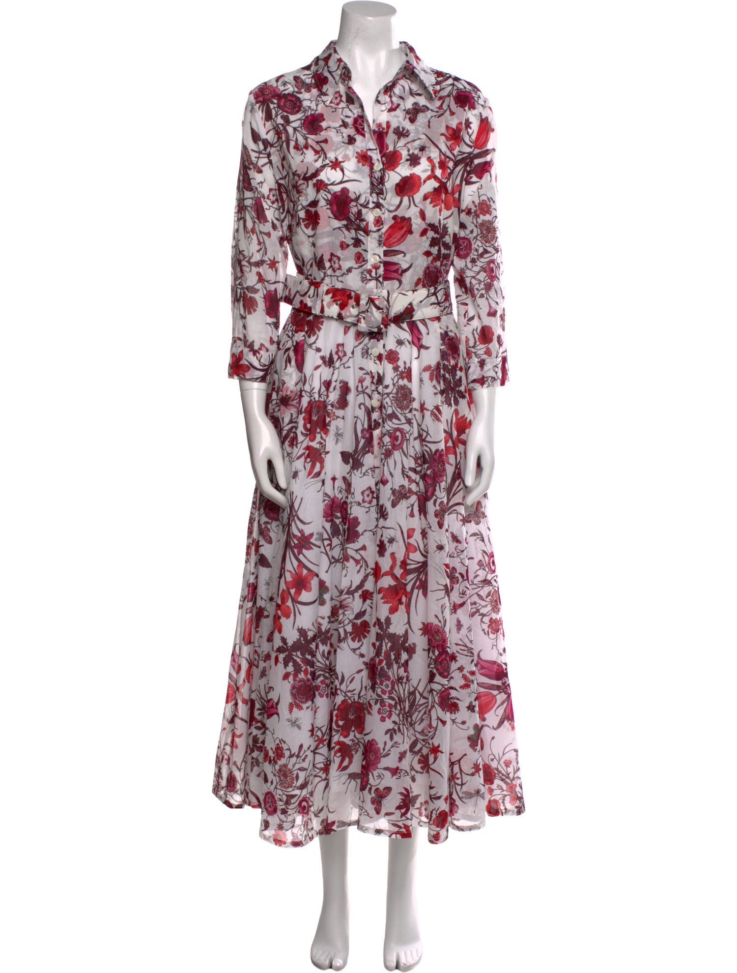 Samantha Sung Floral Print Long Dress w/ Tags