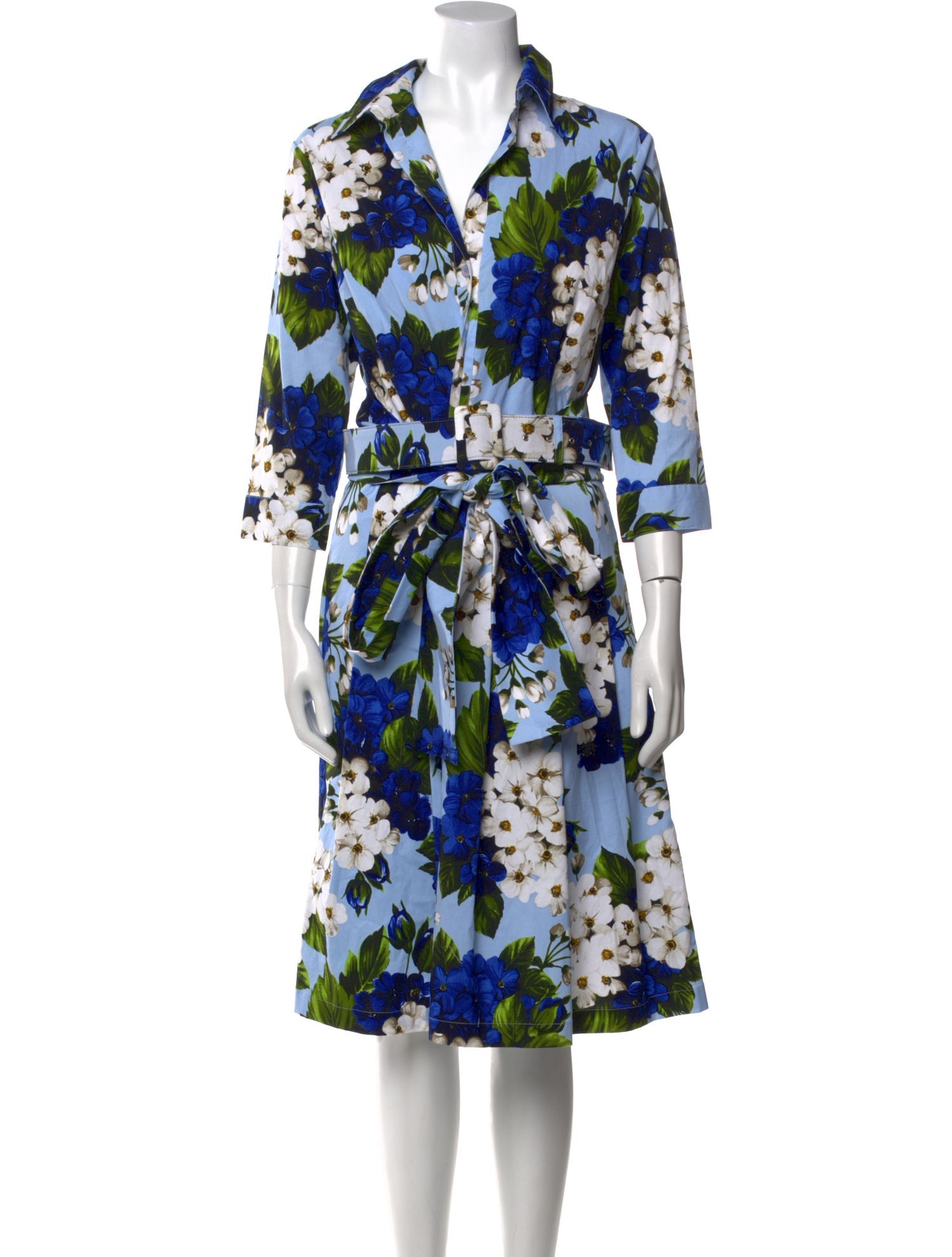 Samantha Sung Floral Print Midi Length Dress