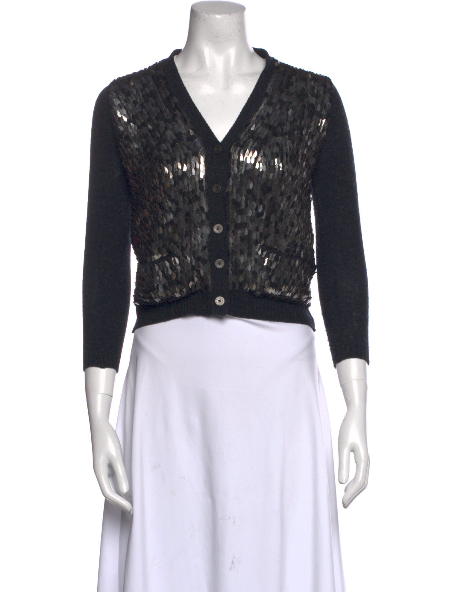 Samantha Sung Cashmere Animal Print Sweater