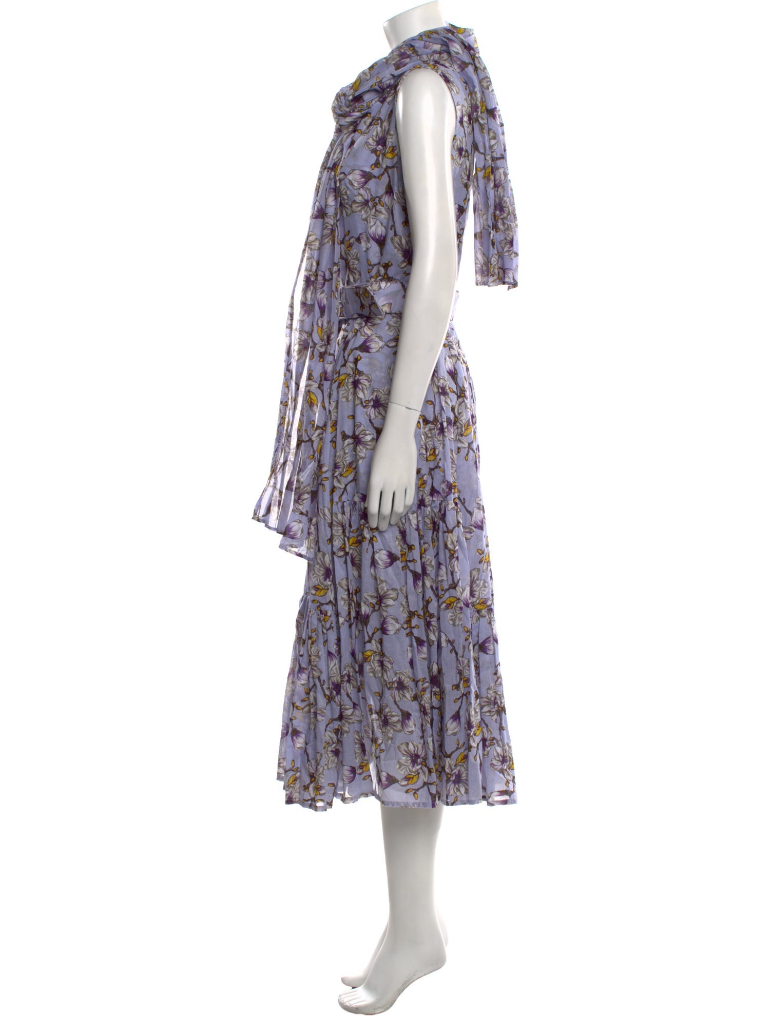 Samantha Sung Floral Print Midi Length Dress