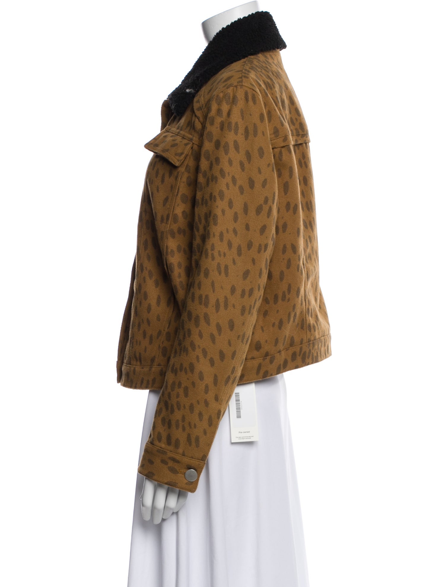 Laveer Animal Print Faux Fur Jacket
