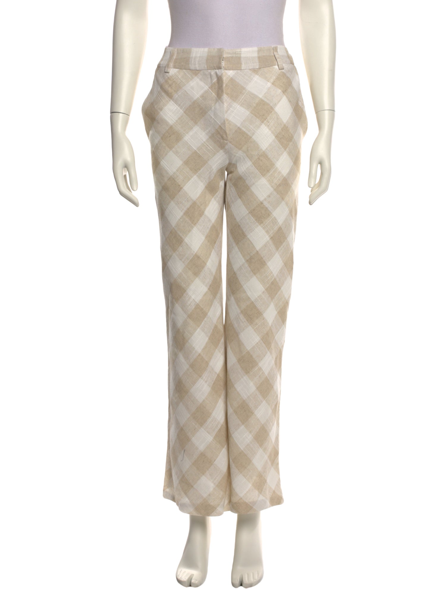 Laveer Plaid Print Wide Leg Pants