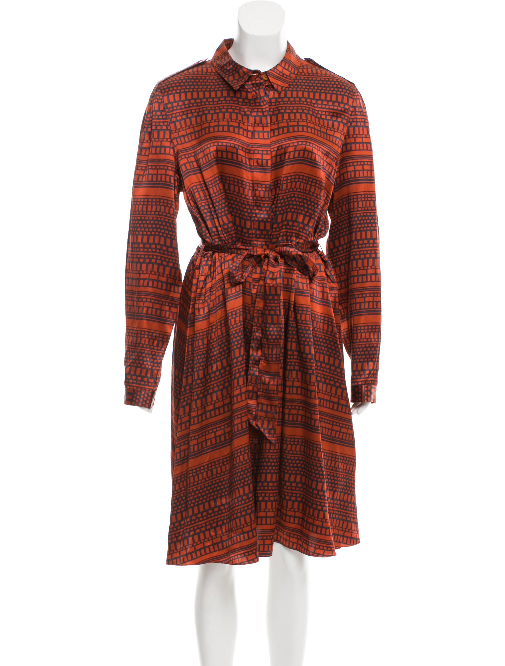 bennett printed silk dress w/ tags - clothing - w9z20694 | te