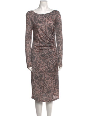 L.K. Bennett Animal Print Midi Length Dress