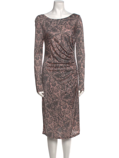 L.K. Bennett Animal Print Midi Length Dress