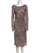 L.K. Bennett Animal Print Midi Length Dress