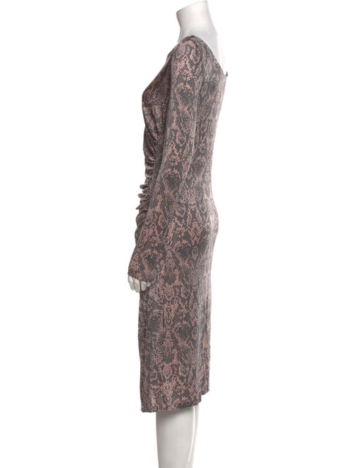 L.K. Bennett Animal Print Midi Length Dress