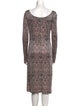 L.K. Bennett Animal Print Midi Length Dress