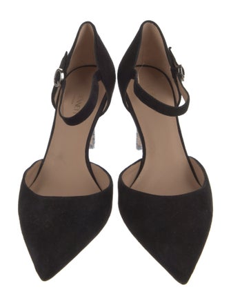 L.K. Bennett Suede Leather Trim Embellishment D'Orsay Pumps