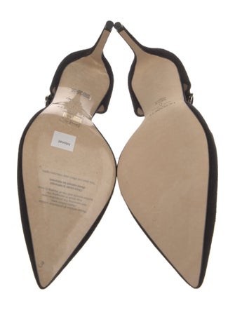 L.K. Bennett Suede Leather Trim Embellishment D'Orsay Pumps