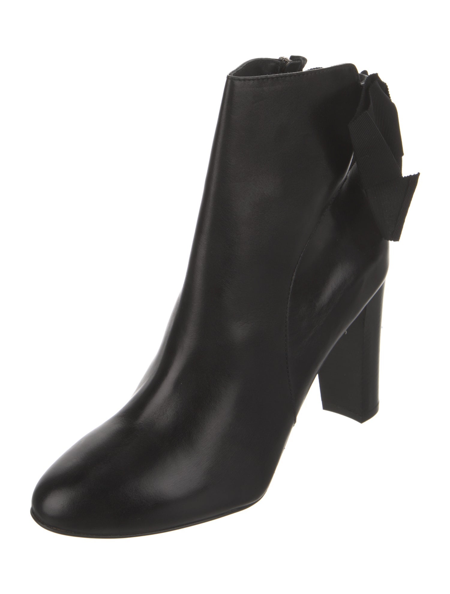 L.K. Bennett Leather Bow Accents Boots