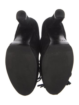 L.K. Bennett Suede Studded Accents Lace-Up Boots