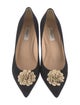 L.K. Bennett Suede Crochet Trim Pumps