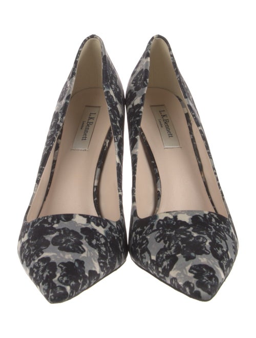 L.K. Bennett Satin Floral Print Pumps