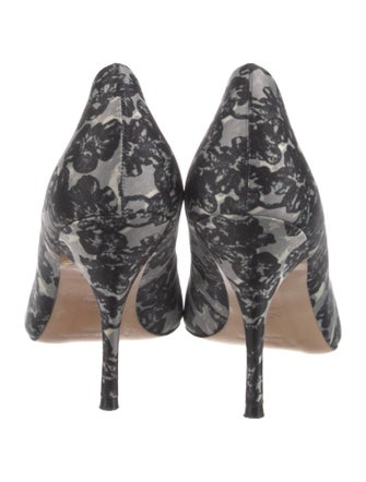 L.K. Bennett Satin Floral Print Pumps