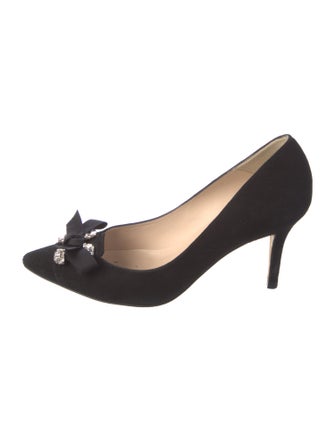L.K. Bennett Suede Bow Accents Pumps