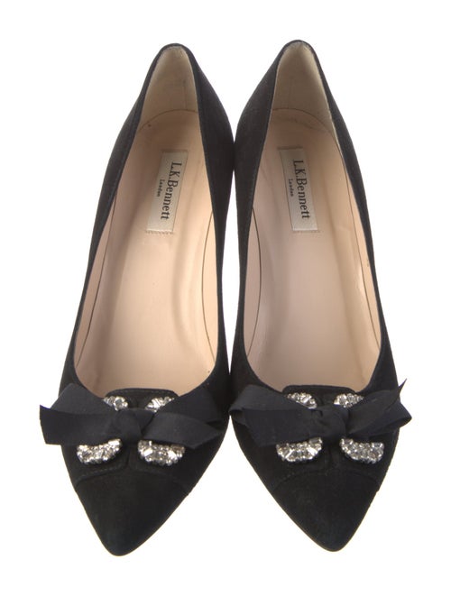 L.K. Bennett Suede Bow Accents Pumps
