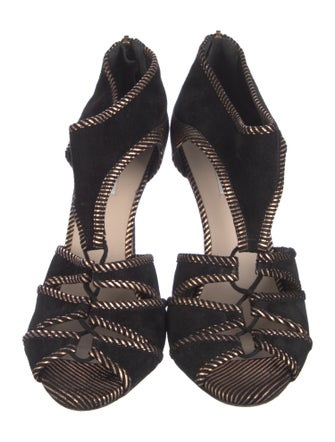 L.K. Bennett Suede T-Strap Sandals