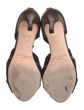 L.K. Bennett Suede T-Strap Sandals