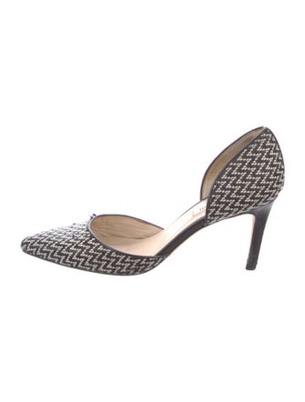 L.K. Bennett Leather Patterned D'Orsay Pumps