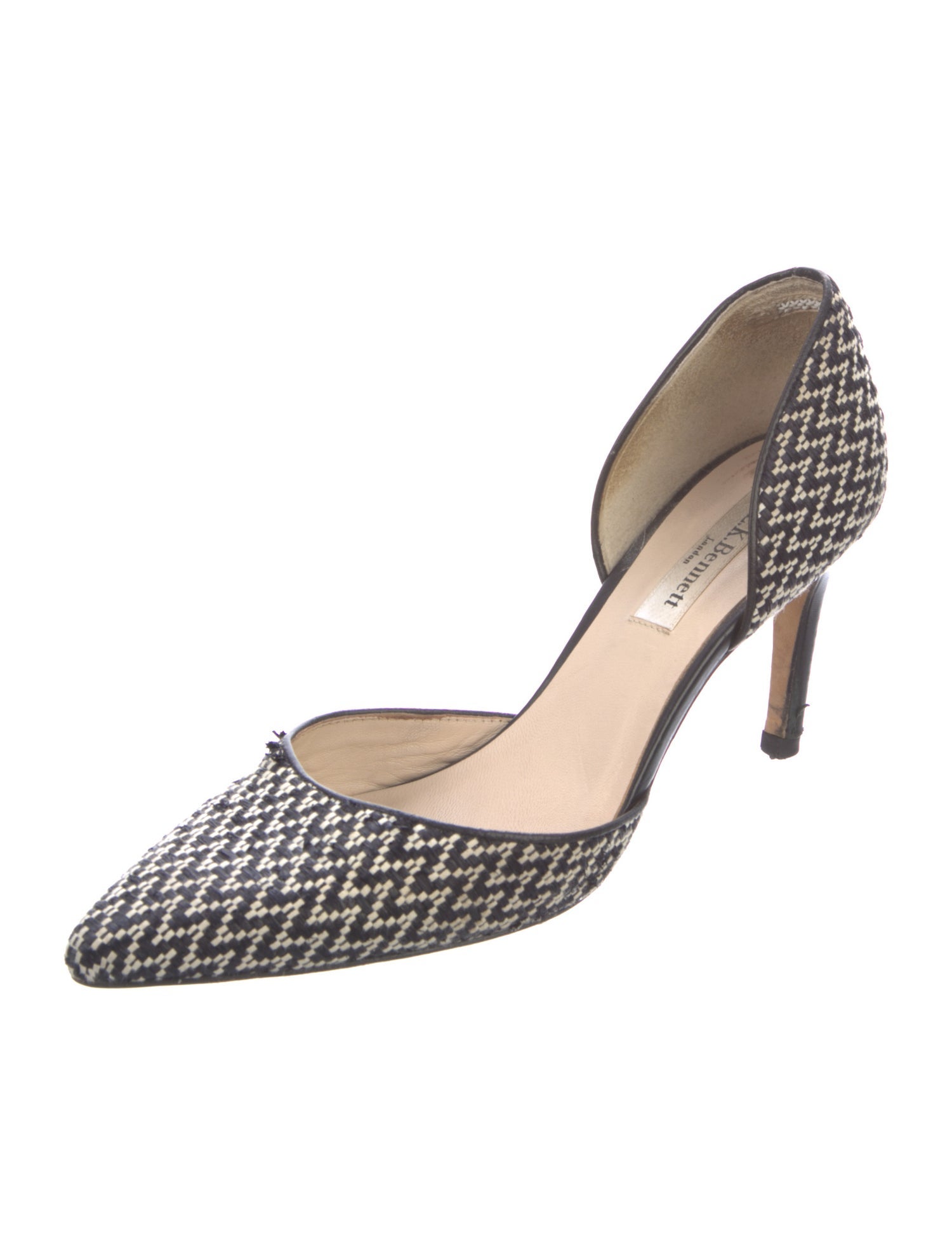 L.K. Bennett Leather Patterned D'Orsay Pumps