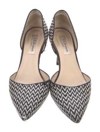 L.K. Bennett Leather Patterned D'Orsay Pumps