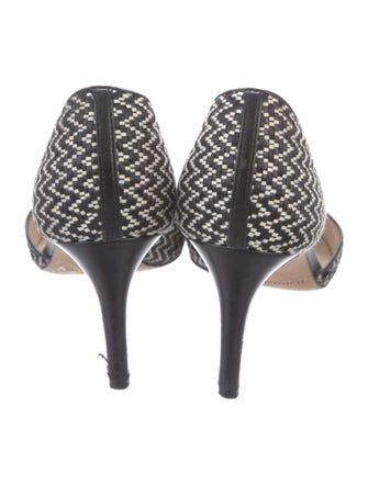 L.K. Bennett Leather Patterned D'Orsay Pumps