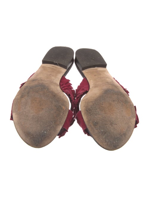 L.K. Bennett Leather Ruffle Embellishment Slides