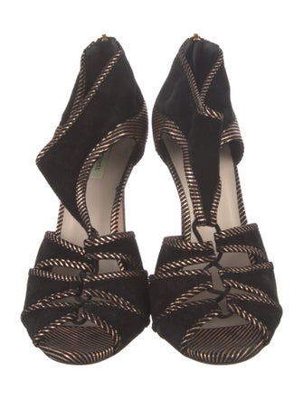 L.K. Bennett Suede Printed Sandals